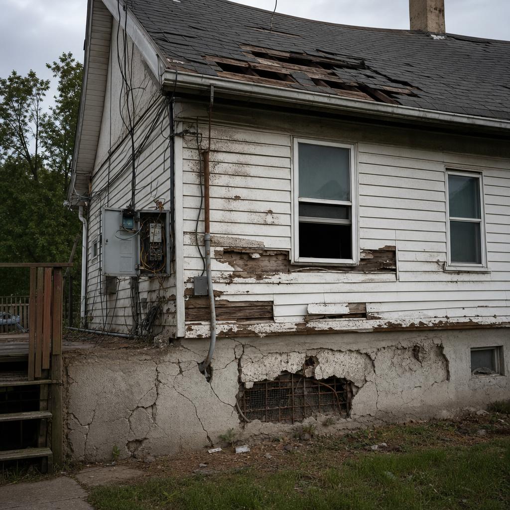 Property with visible code violations